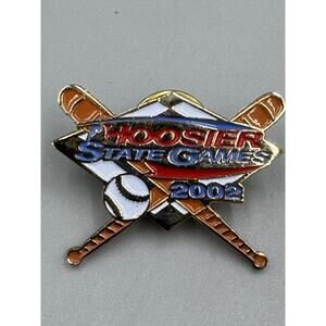 Vintage 2002 Hoosier State Games Baseball Bats Lapel Pin